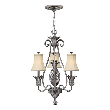 Hinkley - Lámpara colgante con cadena PLANTATION 4xE14/40W/230V plata