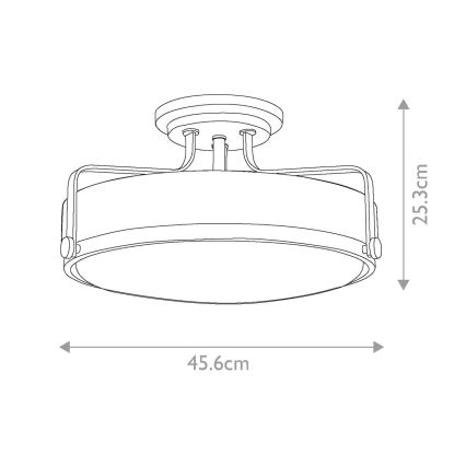 Hinkley - Lámpara de techo HARPER 3xE27/60W/230V latón