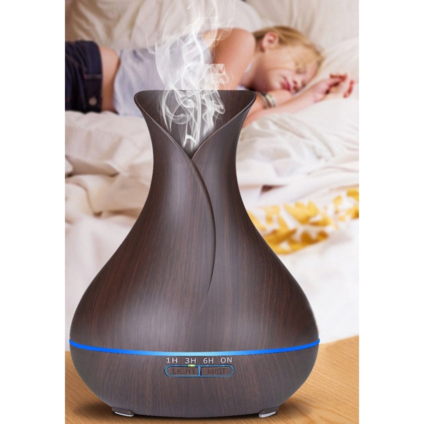 Humidificador e ionizador de aire LED RGB 400 ml