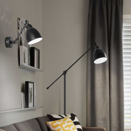 Ideal Lux - Aplique 1xE27/60W/230V negro