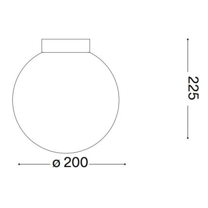 Ideal Lux - Aplique CARTA 1xE27/25W/230V diá. 20 cm blanco