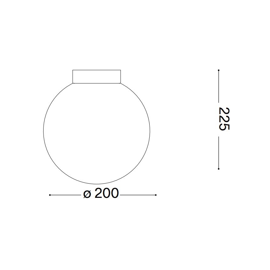 Ideal Lux - Aplique CARTA 1xE27/25W/230V diá. 20 cm blanco