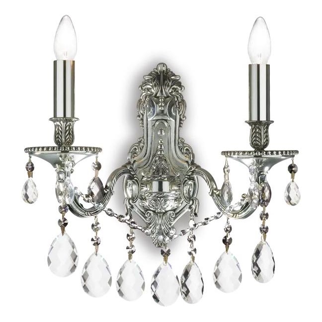Ideal Lux - Aplique de cristal GIOCONDA 2xE14/40W/230V plata
