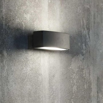Ideal Lux - Aplique de exterior ANDROMEDA 1xE27/60W/230V IP55 negro