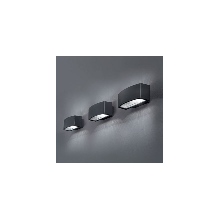 Ideal Lux - Aplique de exterior ANDROMEDA 2xE27/60W/230V IP55 antracita