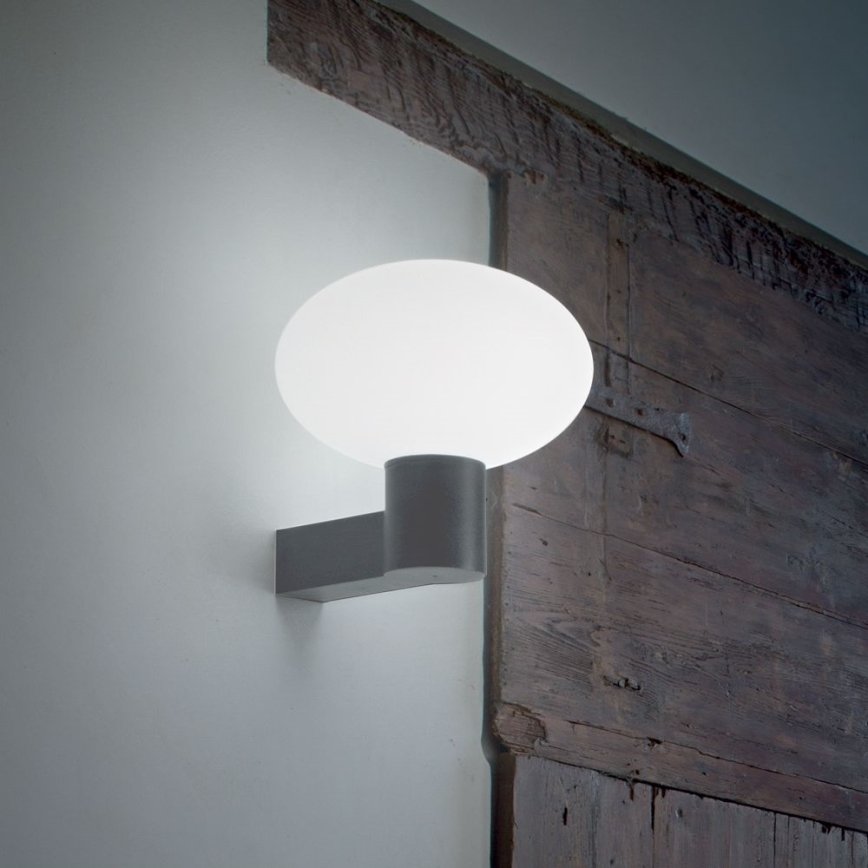 Ideal Lux - Aplique de exterior CLIO 1xE27/42W/230V IP44 antracita