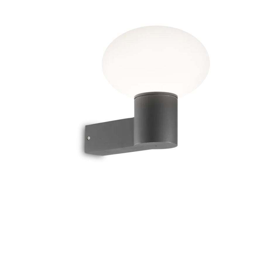 Ideal Lux - Aplique de exterior CLIO 1xE27/42W/230V IP44 antracita