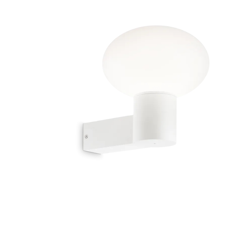 Ideal Lux - Aplique de exterior CLIO 1xE27/42W/230V IP44 blanco