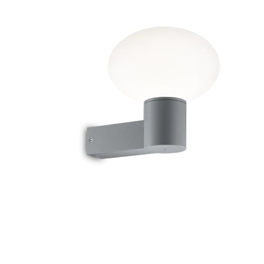 Ideal Lux - Aplique de exterior CLIO 1xE27/42W/230V IP44 gris