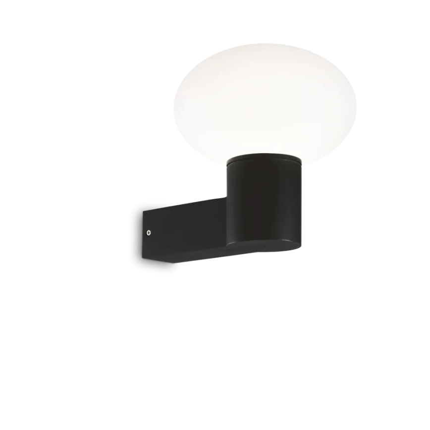 Ideal Lux - Aplique de exterior CLIO 1xE27/42W/230V IP44 negro