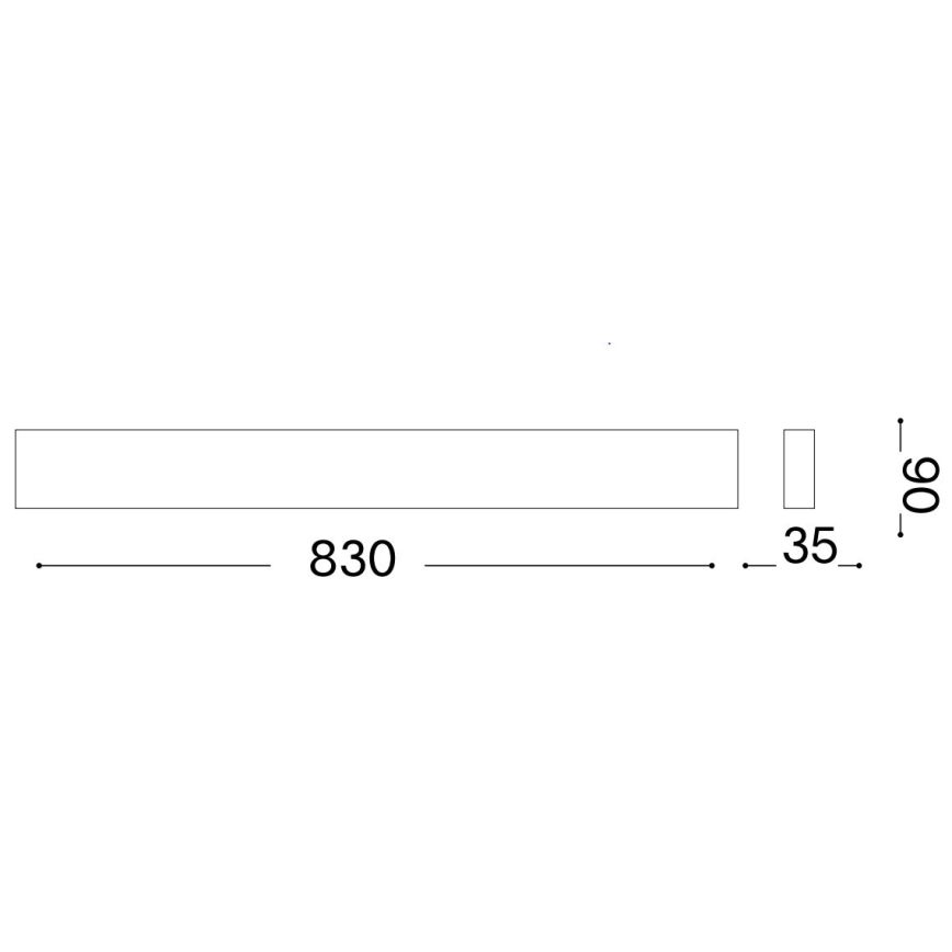 Ideal Lux - Aplique LED DELTA LED/30W/230V 3000K 83 cm CRI 90 blanco