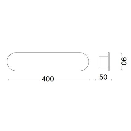 Ideal Lux - Aplique LED ECHO LED/20W/230V 40 cm CRI 90 latón