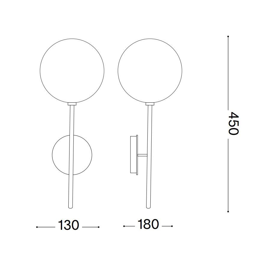 Ideal Lux - Aplique LED EQUINOXE 1xG4/2W/230V latón/transparente