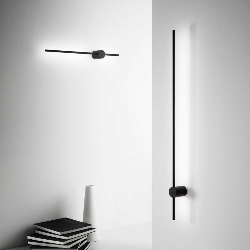 Ideal Lux - Aplique LED ESSENCE LED/19W/230V 3000K 124 cm CRI 90 negro