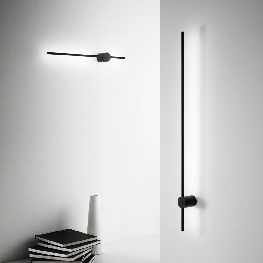 Ideal Lux - Aplique LED ESSENCE LED/19W/230V 4000K 124 cm CRI 90 negro