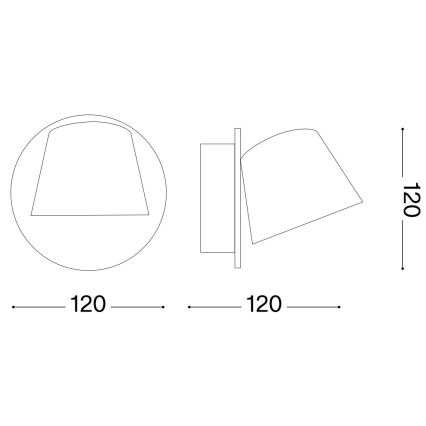 Ideal Lux - Aplique LED GIM LED/6W/230V negro