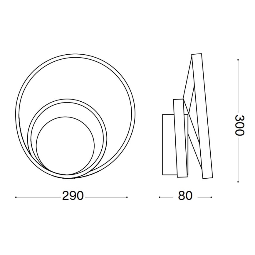 Ideal Lux - Aplique LED OZ LED/26W/230V CRI 90 blanco