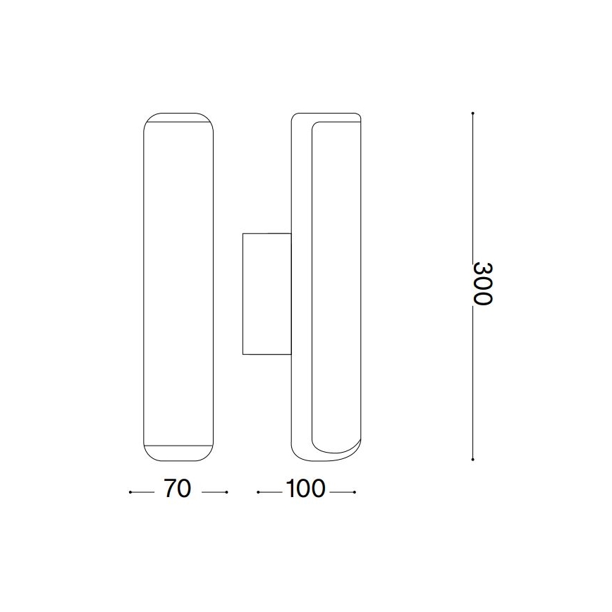 Ideal Lux - Aplique LED para exterior ETERE LED/9,5W/230V 3000K CRI 90 IP44 negro