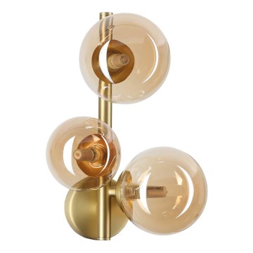 Ideal Lux - Aplique LED PERLAGE 3xG9/3W/230V dorado/ahumado