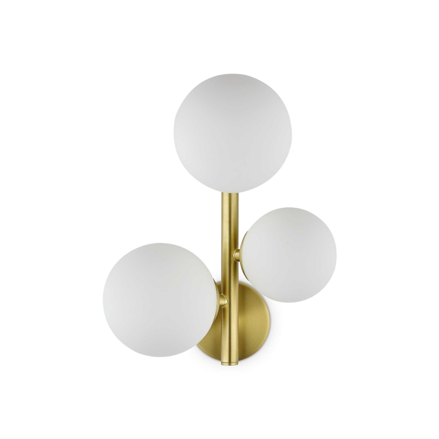 Ideal Lux - Aplique LED PERLAGE 3xG9/3W/230V dorado/blanco
