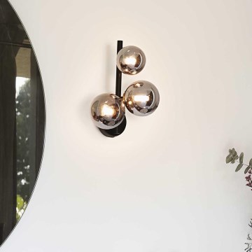 Ideal Lux - Aplique LED PERLAGE 3xG9/3W/230V negro/ahumado