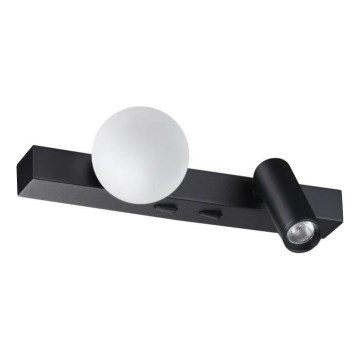 Ideal Lux - Aplique LED PING PONG 2xLED/3W/230V CRI 90 negro