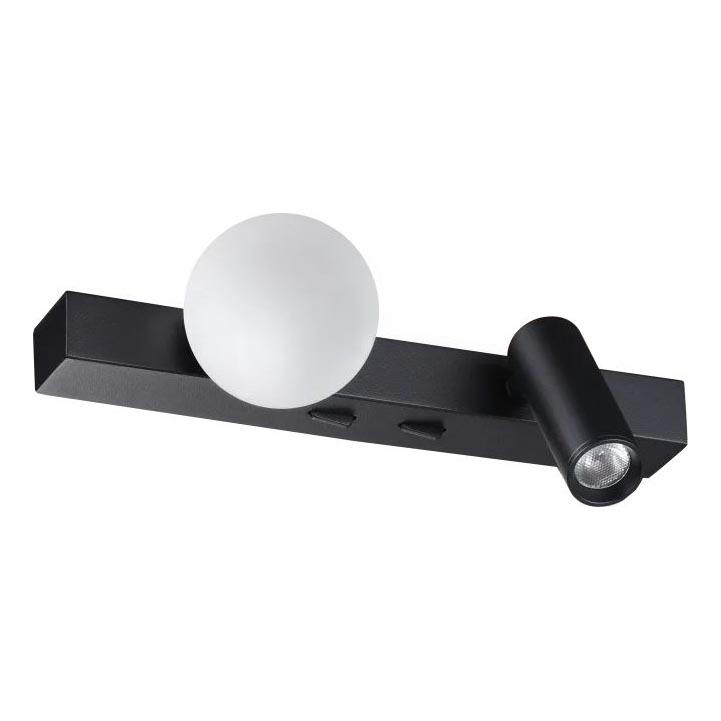 Ideal Lux - Aplique LED PING PONG 2xLED/3W/230V CRI 90 negro