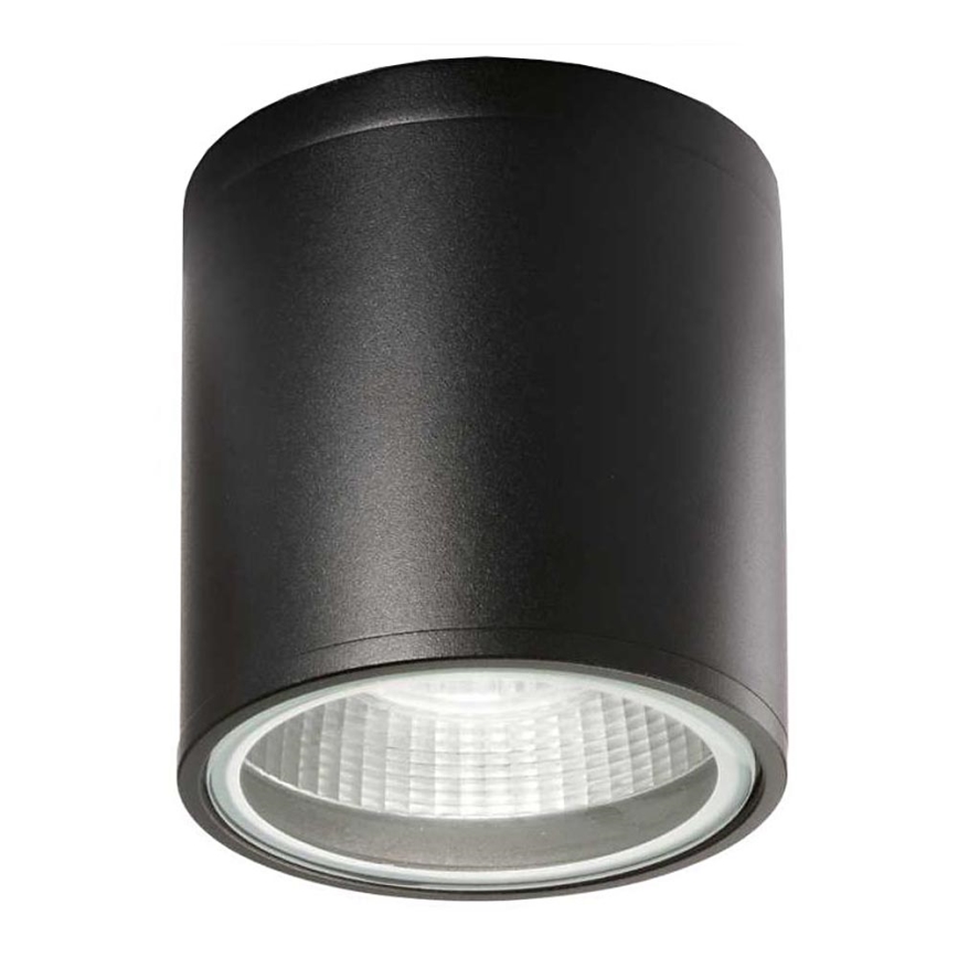Ideal Lux - Foco de baño GUN 1xGU10/28W/230V IP44 negro