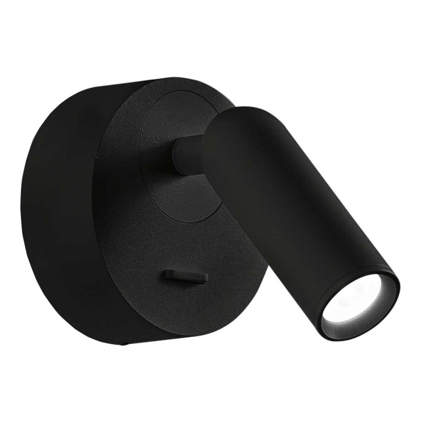 Ideal Lux - Foco LED de pared BEAN LED/3W/230V CRI 90 negro