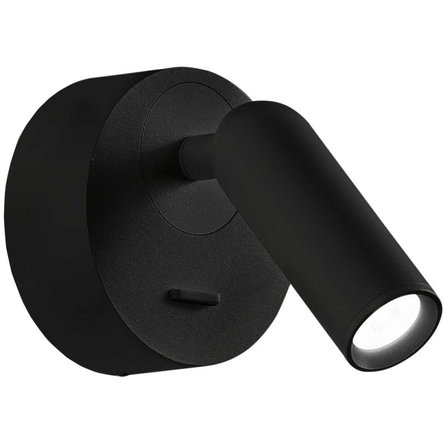 Ideal Lux - Foco LED de pared BEAN LED/3W/230V CRI 90 negro