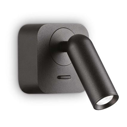 Ideal Lux - Foco LED de pared BEAN LED/3W/230V CRI 90 negro