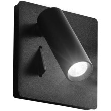 Ideal Lux - Foco LED de pared LITE LED/3W/230V negro