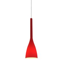 Ideal Lux - Lámpara colgante 1xE14/40W/230V roja