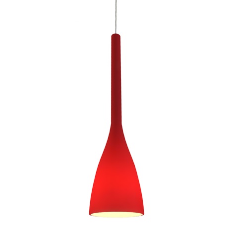 Ideal Lux - Lámpara colgante 1xE27/60W/230V rojo