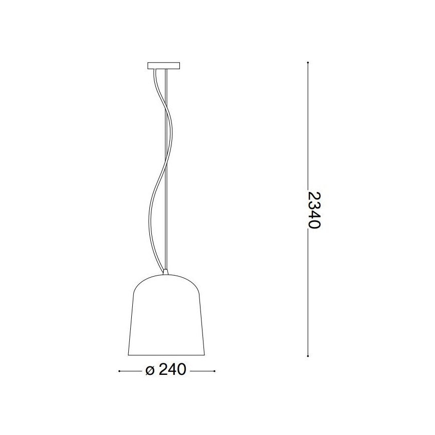 Ideal Lux - Lámpara colgante BISTRO 1xE27/60W/230V diá. 24 cm transparente
