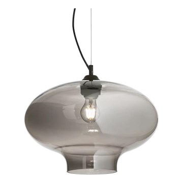 Ideal Lux - Lámpara colgante BISTRO 1xE27/60W/230V diá. 40 cm ahumado