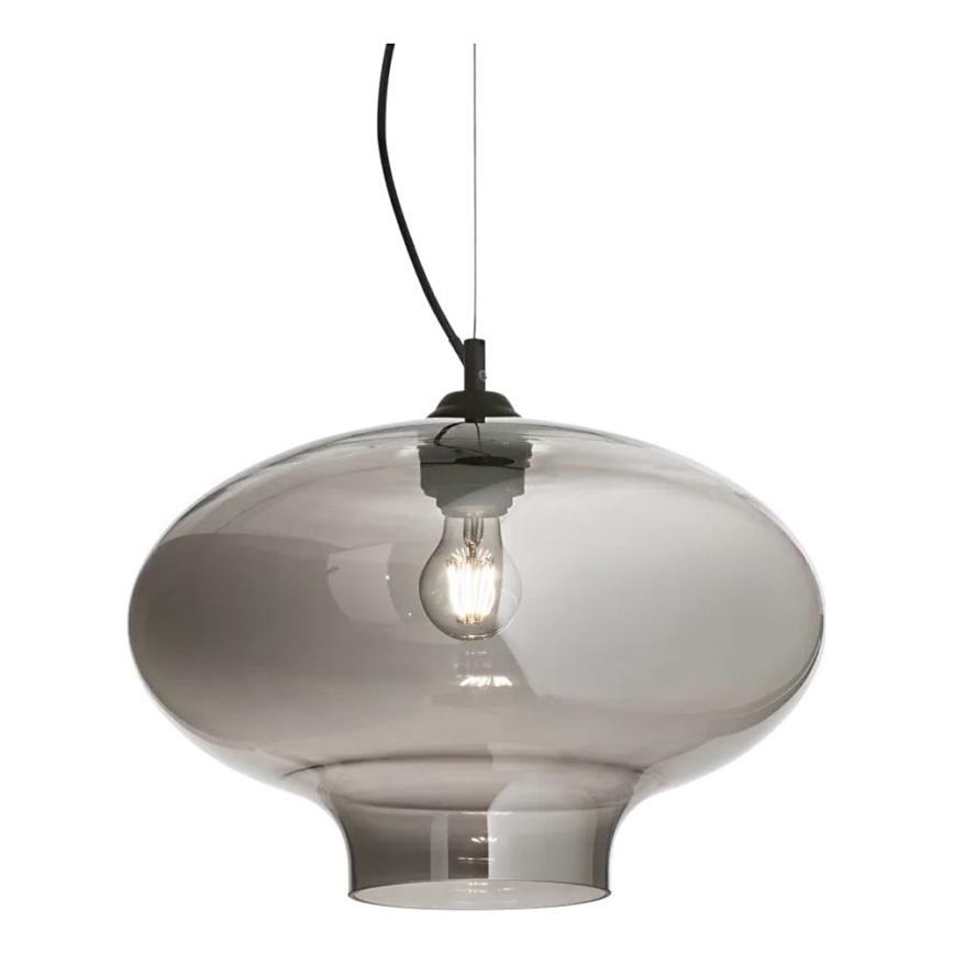 Ideal Lux - Lámpara colgante BISTRO 1xE27/60W/230V diá. 40 cm ahumado
