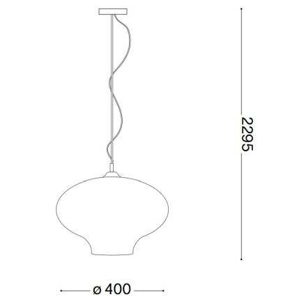 Ideal Lux - Lámpara colgante BISTRO 1xE27/60W/230V diá. 40 cm ahumado