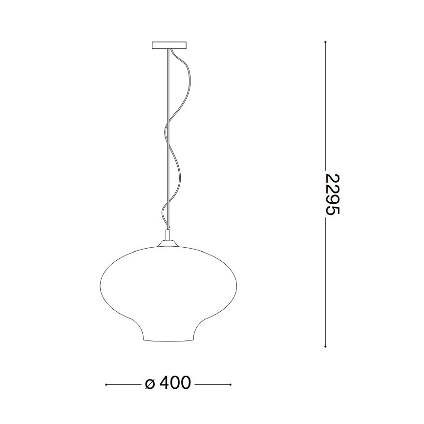 Ideal Lux - Lámpara colgante BISTRO 1xE27/60W/230V diá. 40 cm ahumado