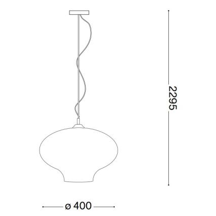 Ideal Lux - Lámpara colgante BISTRO 1xE27/60W/230V diá. 40 cm transparente