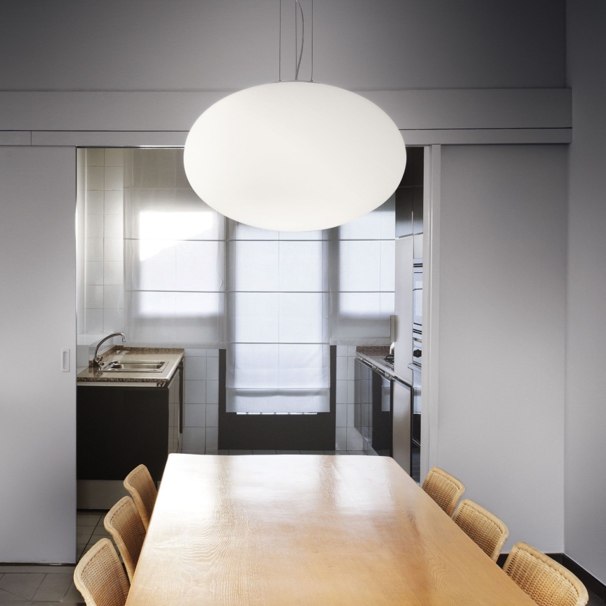 Ideal Lux - Lámpara colgante CANDY 1xE27/42W/230V diá. 50 cm blanco