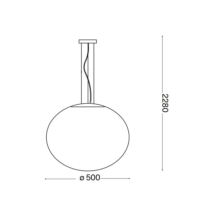 Ideal Lux - Lámpara colgante CANDY 1xE27/42W/230V diá. 50 cm blanco