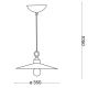 Ideal Lux - Lámpara colgante CANTINA 1xE27/42W/230V diá. 35 cm cobre