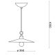 Ideal Lux - Lámpara colgante CANTINA 1xE27/42W/230V diá. 35 cm latón