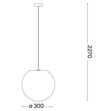 Ideal Lux - Lámpara colgante CARTA 1xE27/25W/230V diá. 30 cm blanco