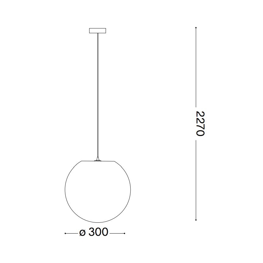 Ideal Lux - Lámpara colgante CARTA 1xE27/25W/230V diá. 30 cm blanco