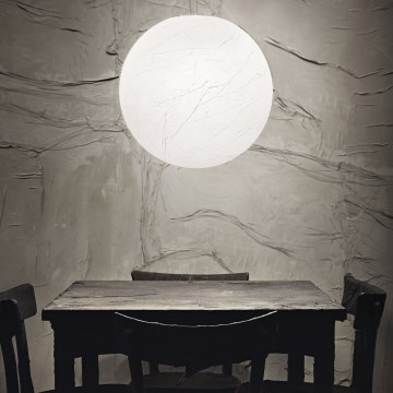 Ideal Lux - Lámpara colgante CARTA 1xE27/25W/230V diá. 40 cm blanco