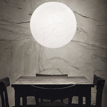 Ideal Lux - Lámpara colgante CARTA 1xE27/25W/230V diá. 50 cm blanco