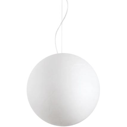 Ideal Lux - Lámpara colgante CARTA 1xE27/25W/230V diá. 50 cm blanco