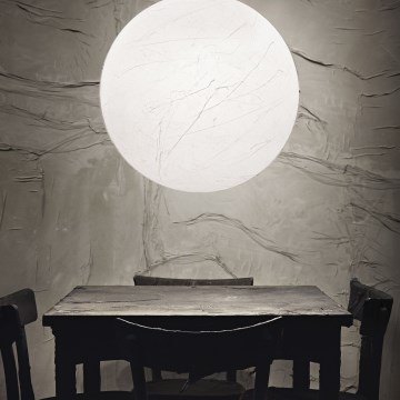 Ideal Lux - Lámpara colgante CARTA 1xE27/60W/230V diá. 60 cm blanco